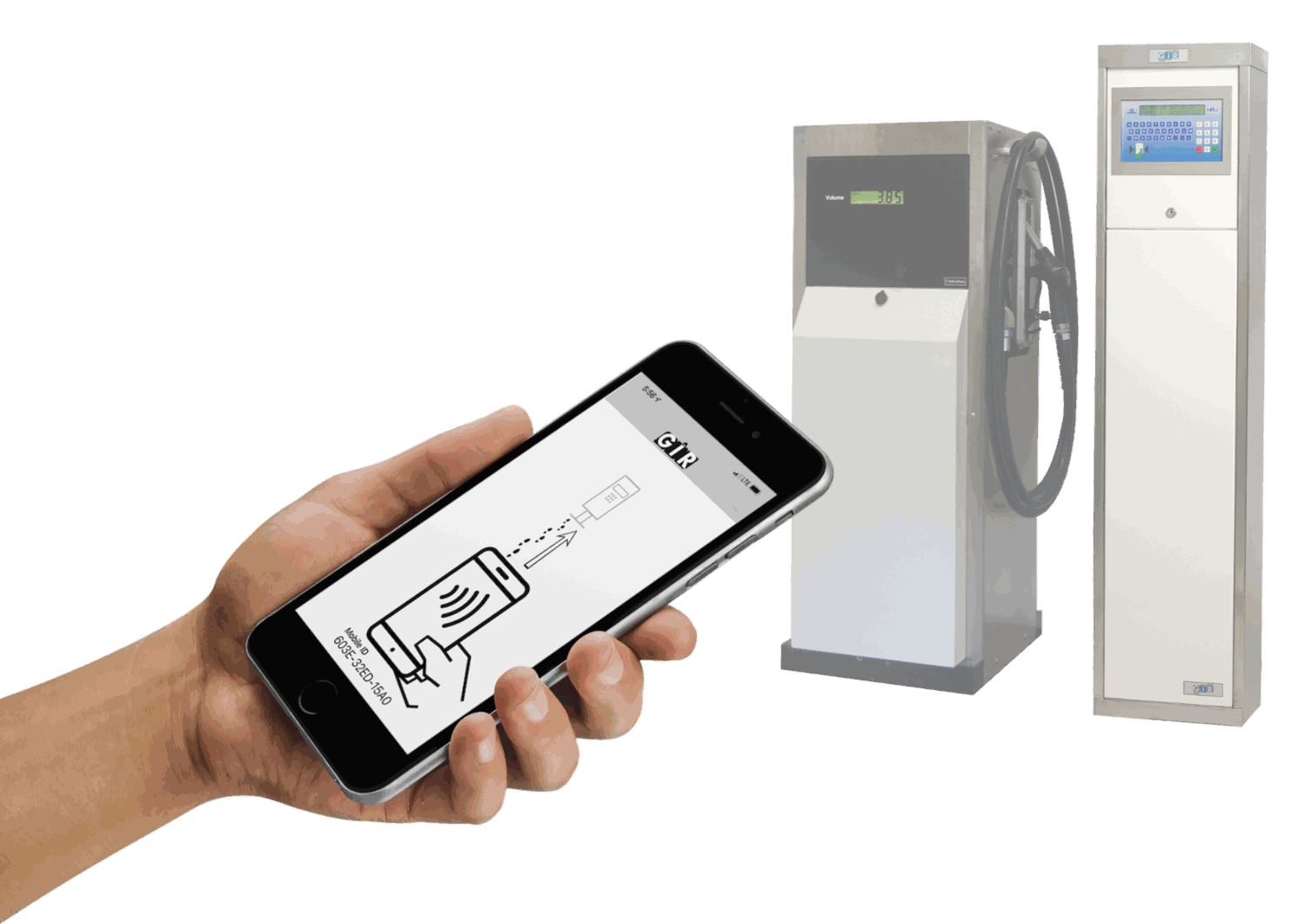GIR Mobile ID smartphone identification at a fuel dispenser