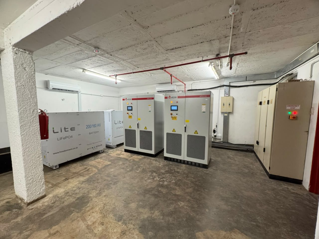 Inverters and storage, integrated plant room